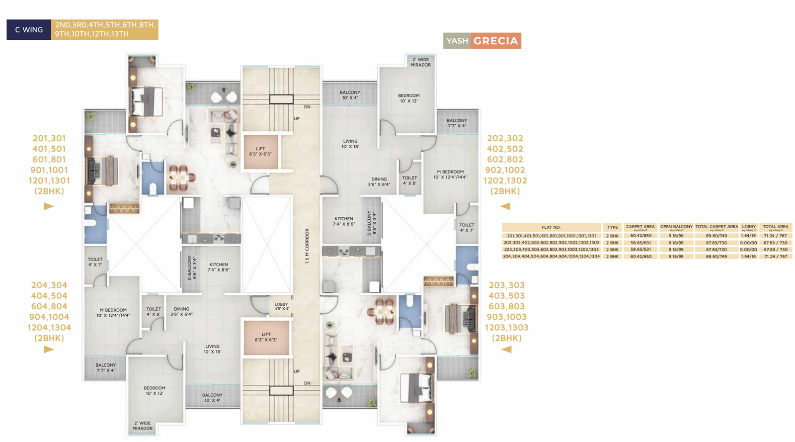 Yash-Grecia-Typical-Floor-Plan-Even-FLoor